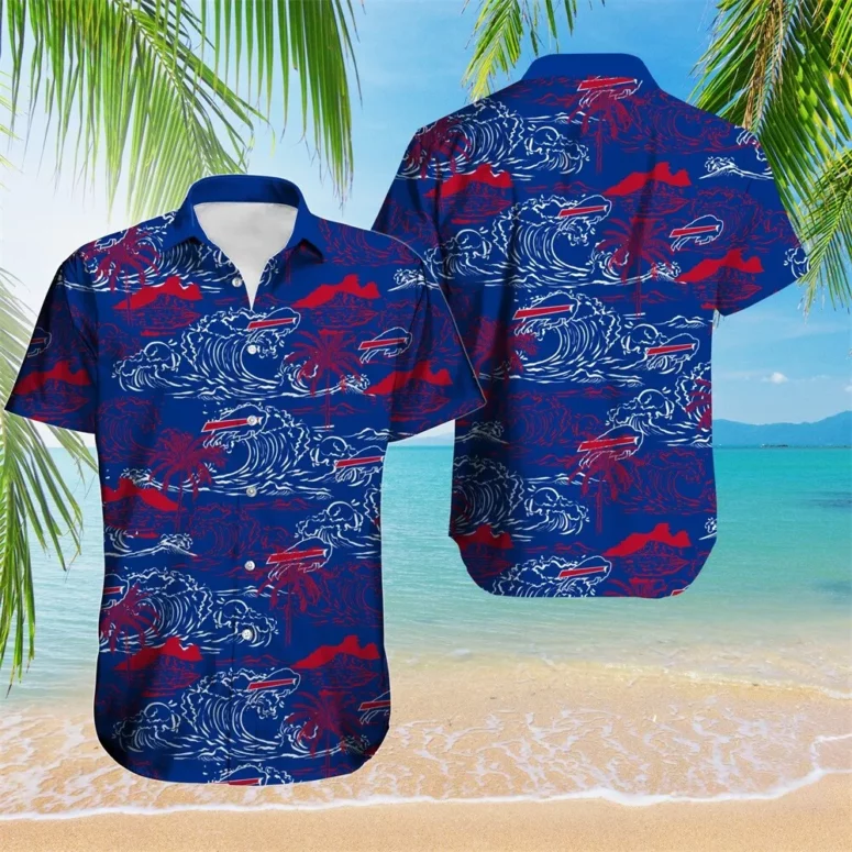 Buffalo Bills Ocean Wave Scenic Hawaiian Shirt