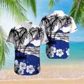 Buffalo Bills Palm and Hibiscus Island Hawaiian Shirt