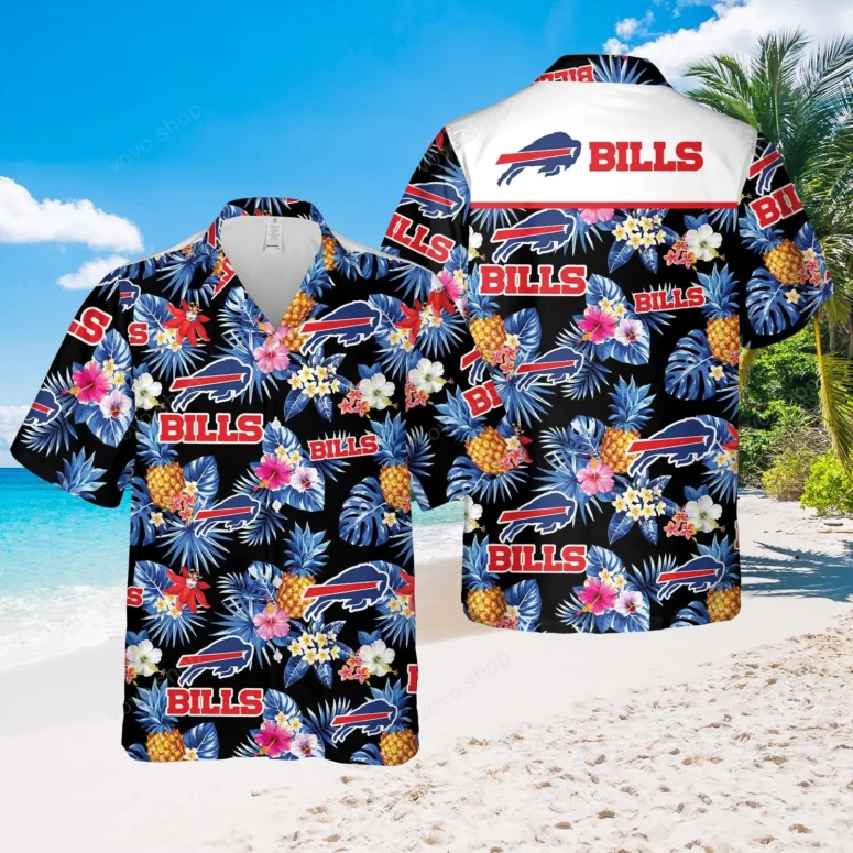 Buffalo Bills Pineapple Paradise Floral Hawaiian Shirt