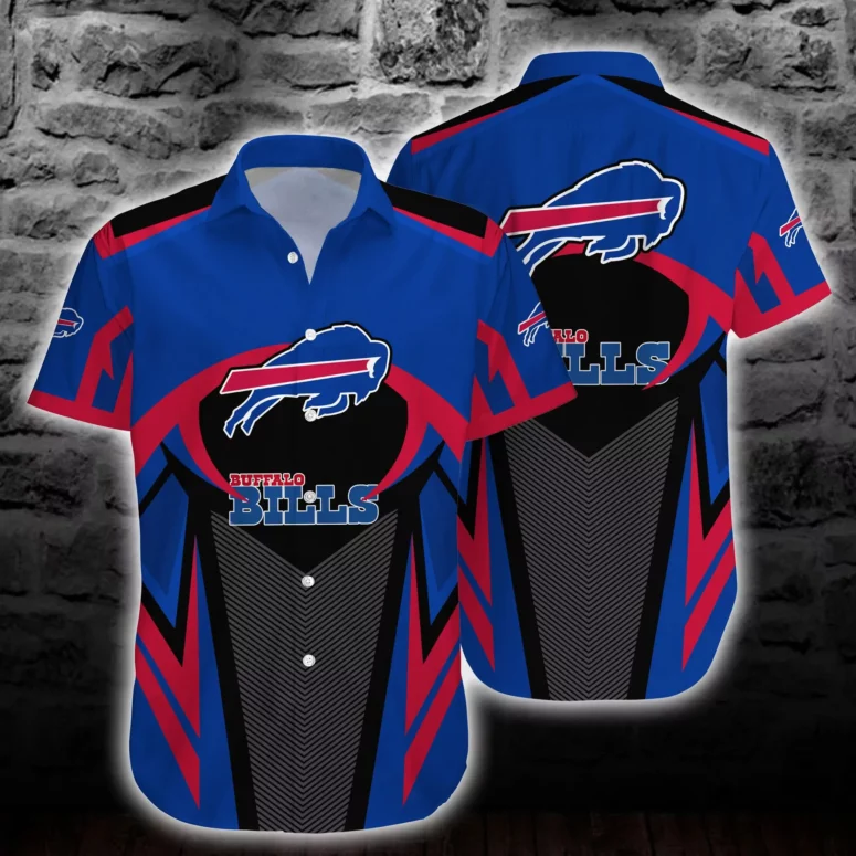 Buffalo Bills Power Stripe Hawaiian Shirt