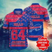 Buffalo Bills Star-Spangled Personalized Hawaiian Shirt