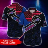 Buffalo Bills Star-Spangled Personalized Name Hawaiian Shirt
