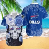 Buffalo Bills Sugar Skull Hawaiian Shirt