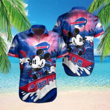 Buffalo Bills Surfing Mickey Hawaiian Shirt