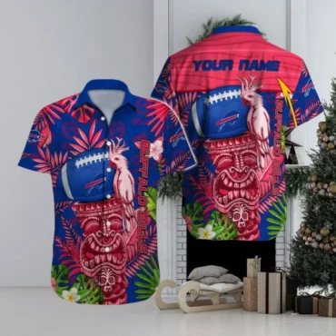 Buffalo Bills Tropical Tiki Personalized Hawaiian Shirt