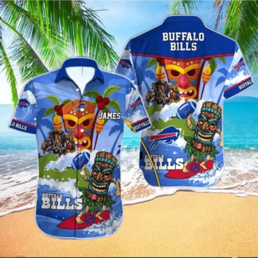 Custom Buffalo Bills Tiki Paradise Hawaiian Shirt