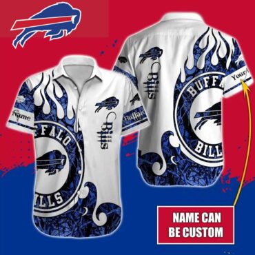 Custom Buffalo Bills Tropical Floral Fan Hawaiian Shirt