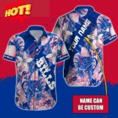 Personalized Buffalo Bills Flaming Spirit Hawaiian Shirt