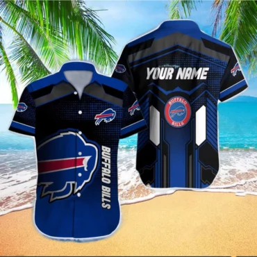 Personalized Buffalo Bills Tech Shield Hawaiian Shirt