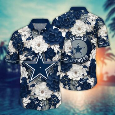 Dallas Cowboys Floral Pride Hawaiian Shirt