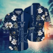 Dallas Cowboys Floral Stripes Hawaiian Shirt