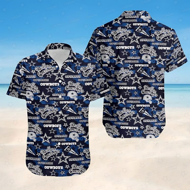 Dallas Cowboys Logo Frenzy Hawaiian Shirt