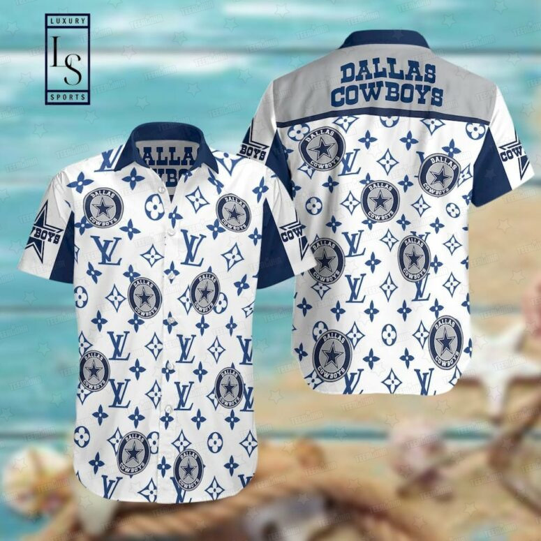 Dallas Cowboys Luxe Monogram Hawaiian Shirt