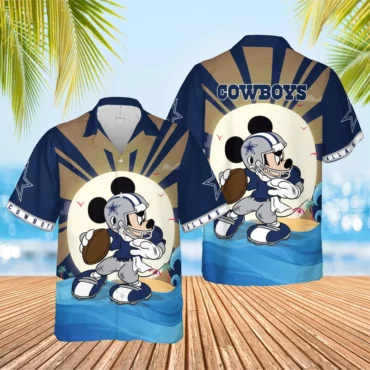 Dallas Cowboys Mickey Sunset Hawaiian Shirt