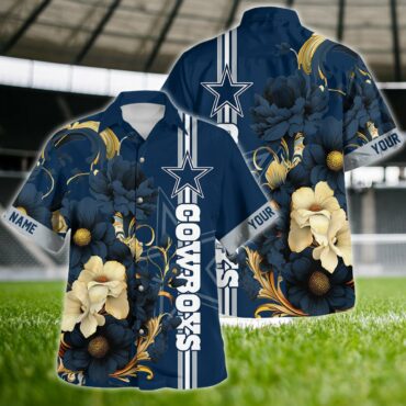 Dallas Cowboys Midnight Bloom Hawaiian Shirt