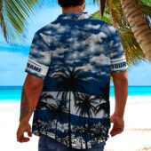 Dallas Cowboys Palm Sky Custom Name Hawaiian Shirt Backside - TeeAloha