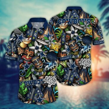 Dallas Cowboys Tiki Tropics Hawaiian Shirt