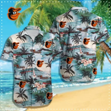 Baltimore Orioles Aloha Beach Hawaiian Shirt