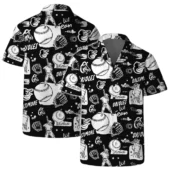 Baltimore Orioles Black White Baseball Vibes Hawaiian Shirt - TeeAloha