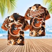 Baltimore Orioles Floral Island Hawaiian Shirt - TeeAloha