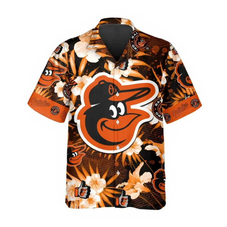 Baltimore Orioles Floral Island Hawaiian Shirt