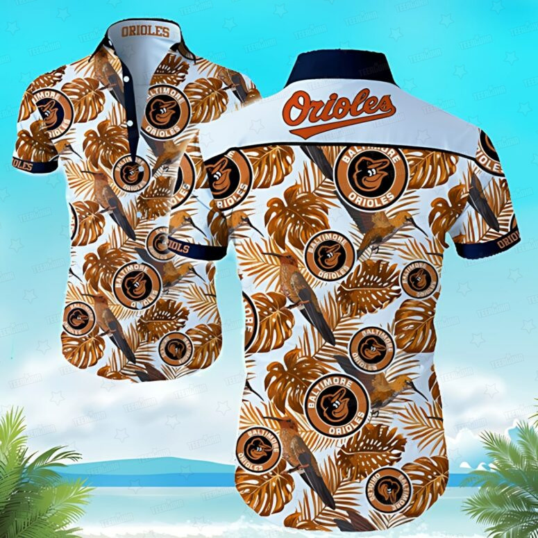 Baltimore Orioles Island Heritage Hawaiian Shirt