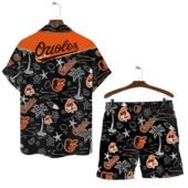 Baltimore Orioles Island Icons Hawaiian Shirt Back With Short - TeeAloha