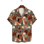 Baltimore Orioles Island Quilt Hawaiian Shirt Front - TeeAloha