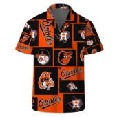 Baltimore Orioles Lone Star Spirit Hawaiian Shirt Front - TeeAloha