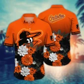 Baltimore Orioles Neon Floral Burst Hawaiian Shirt - TeeAloha