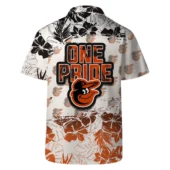 Baltimore Orioles One Pride Tropical Hawaiian Shirt Back - TeeAloha