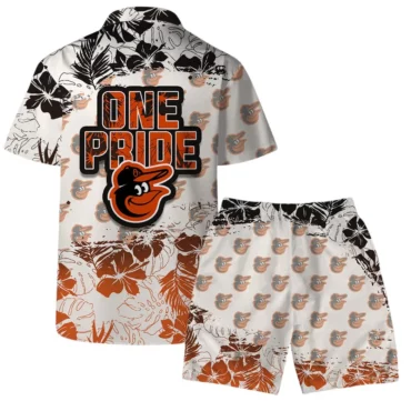 Baltimore Orioles One Pride Tropical Hawaiian Shirt