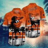 Baltimore Orioles Palm Beach Sunset Hawaiian Shirt - TeeAloha