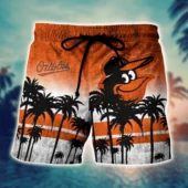 Baltimore Orioles Palm Beach Sunset Hawaiian Short - TeeAloha