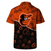 Baltimore Orioles Palm Coast Hawaiian Shirt Back - TeeAloha