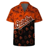 Baltimore Orioles Palm Coast Hawaiian Shirt Front - TeeAloha