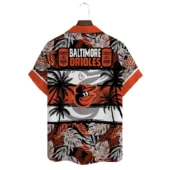 Baltimore Orioles Palm Sunset Hawaiian Shirt Back - TeeAloha