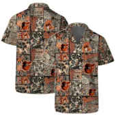 Baltimore Orioles Retro Patchwork Hawaiian Shirt