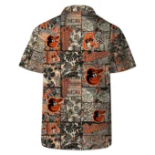 Baltimore Orioles Retro Patchwork Hawaiian Shirt Back - TeeAloha