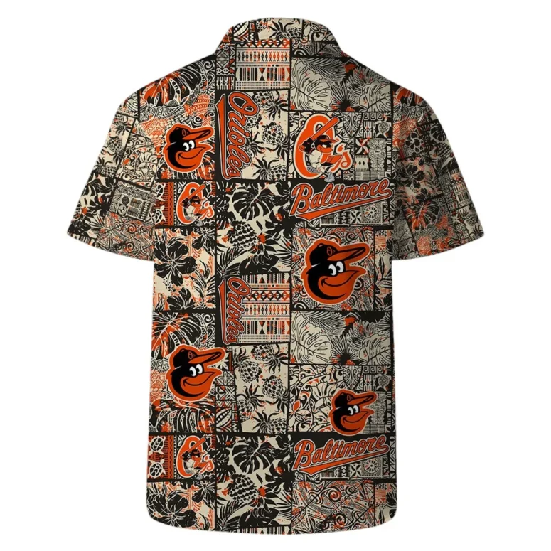 Baltimore Orioles Retro Patchwork Hawaiian Shirt