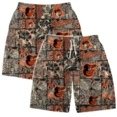 Baltimore Orioles Retro Patchwork Hawaiian Short - TeeAloha