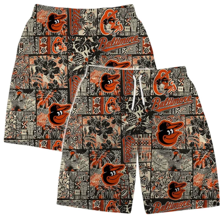 Baltimore Orioles Retro Patchwork Hawaiian Shirt