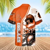 Baltimore Orioles Skull Spirit Hawaiian Shirt Back - TeeAloha