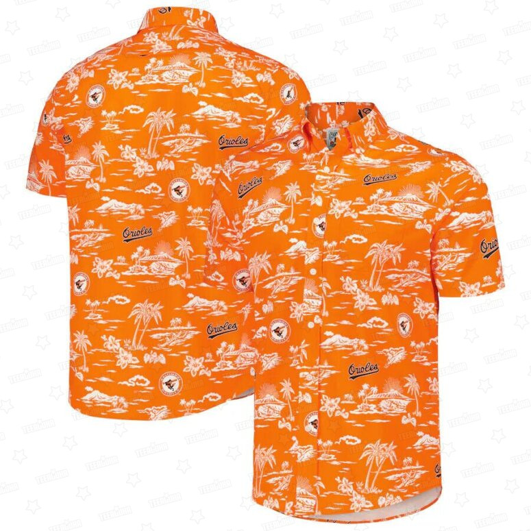 Baltimore Orioles Sunset Paradise Hawaiian Shirt