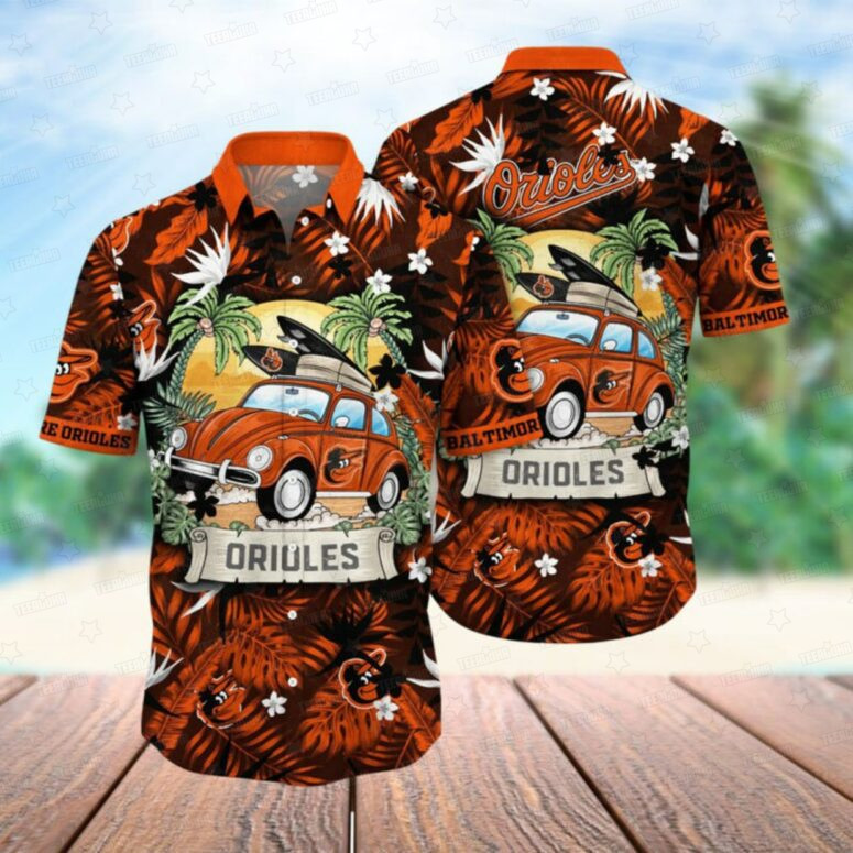 Baltimore Orioles Surf Adventure Hawaiian Shirt