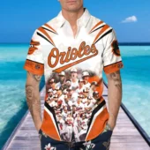 Baltimore Orioles Team Pride Celebration Hawaiian Shirt Mockup Front Men - TeeAloha