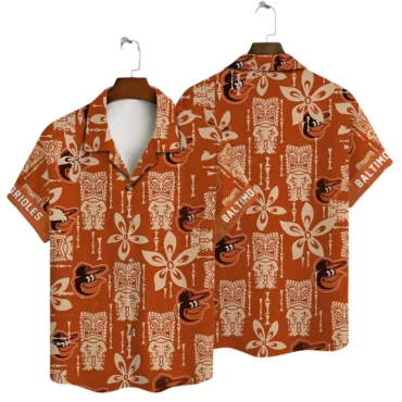 Baltimore Orioles Tiki Islander Hawaiian Shirt