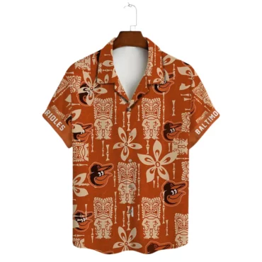 Baltimore Orioles Tiki Islander Hawaiian Shirt