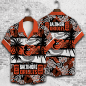 Baltimore Orioles Tiki Palms Hawaiian Shirt - TeeAloha