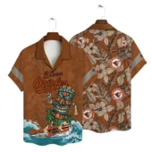 Baltimore Orioles Tiki Surfer Hawaiian Shirt - TeeAloha